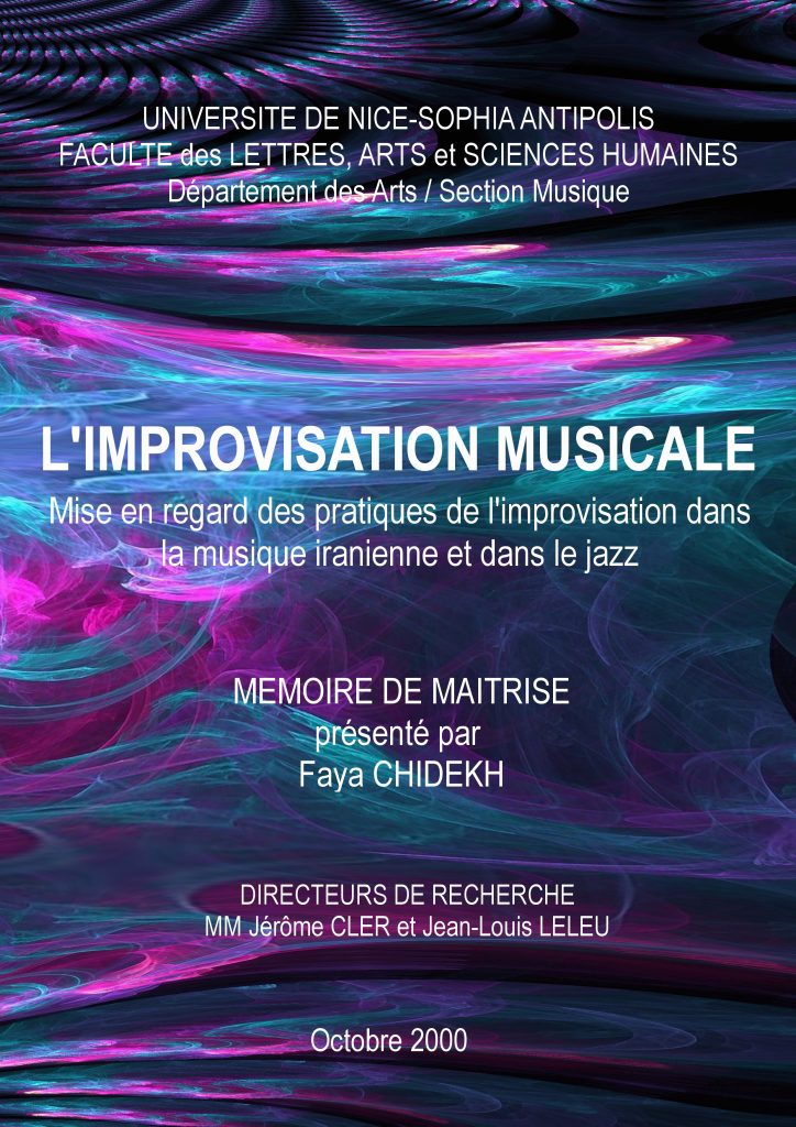 couverture l'improvisation musicale